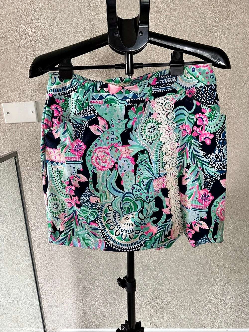Lilly Pulitzer Aqua La Vista Skirt Floral Mini Skirt